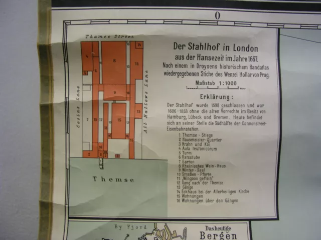 School Wall Map German Rich Hanseatic League Orden Spätmittelalter 191x217 3