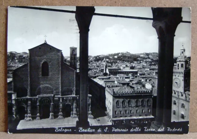 Bologna - Basilica di S.Petronio vista dalla Torre del Podestà [grande, b/n]