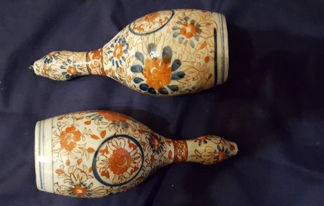 Paire De Japonais Ancien Gourde Vases Fin 19th/Début 20th Siècle Meiji 3