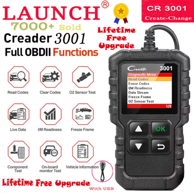 LAUNCH Car Engine Diagnostic Scanner OBD2 Fault Code Reader Reset Tool CAN EOBD