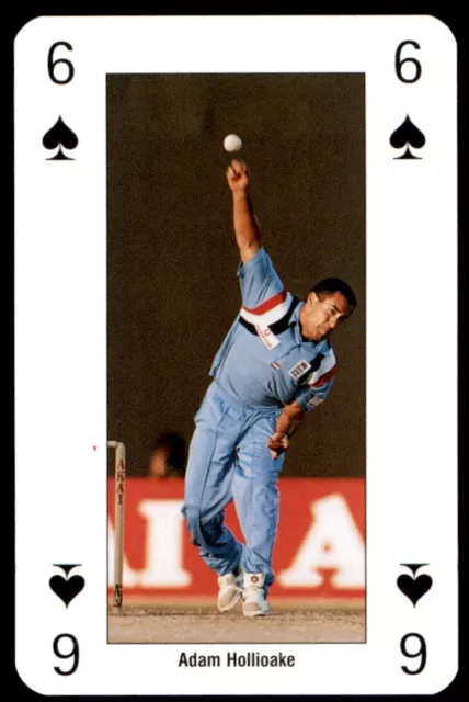 Cricket World Cup 99 (Playing Card) Six of Spades Adam Hollioake England