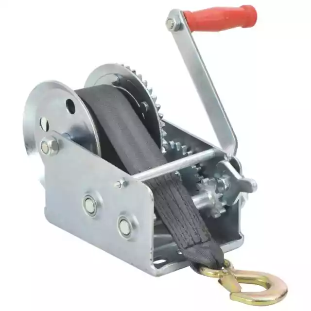 Hand Winch with Strap Business Hoist Lift Winch Puller Multi Models vidaXL 2