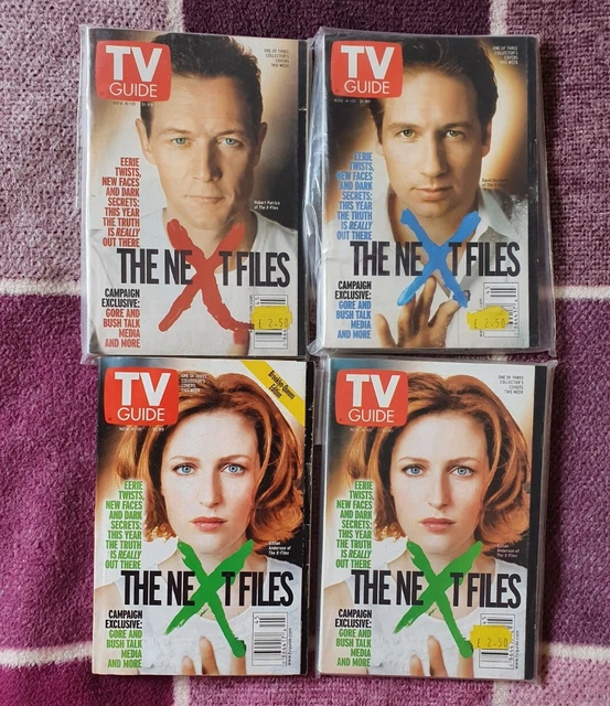 David Duchovny Gillian Anderson The X-Files TV Guide Magazines Lot 1