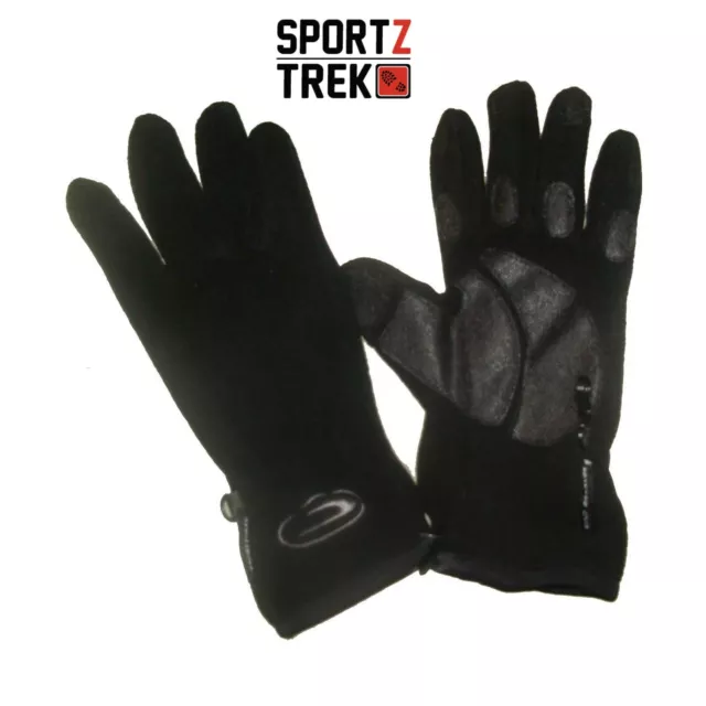 SPORTZTREK Black Fleece Palm-Grip Gloves XS - XL