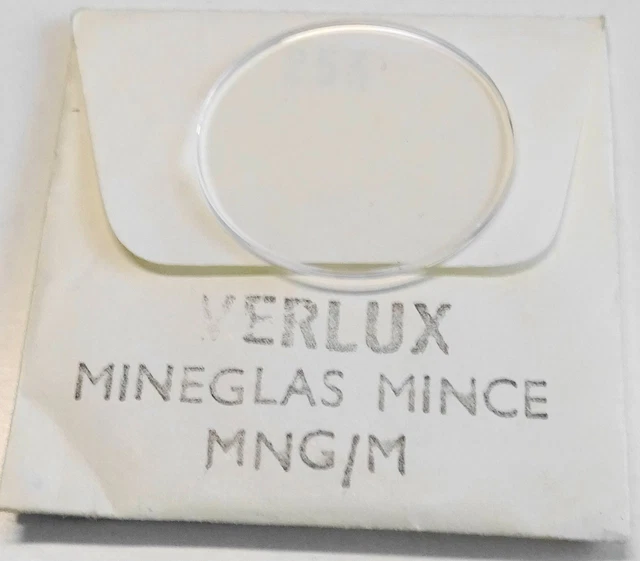 VERRE DE MONTRE PLAT DIAMETRE 32 mm VERLUX PL MINEGLAS REBORD