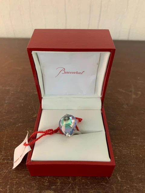Bague Baccarat En Cristal - Taille 51 - Occasion - Bijou élégant Et Lumineux
