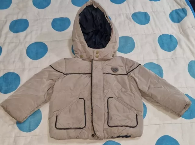 GIUBBOTTO EA7 EMPORIO ARMANI BAMBINO KIDS JUNIOR GIUBBINO PIUMINO Beige 18 Mesi