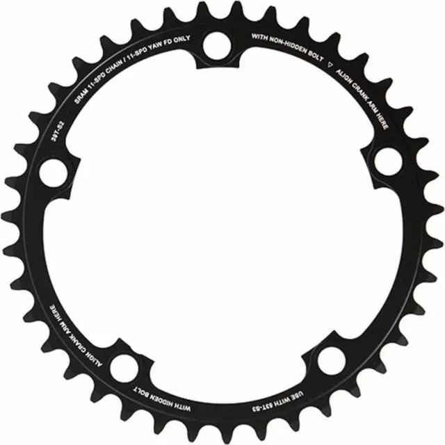 SRAM Kettenblatt Road Double 39Z. 130mm LK f. 39 53 schwarz ca.70g 11.6218.009..