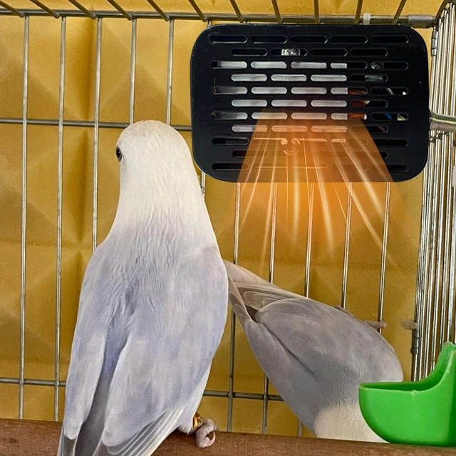 Bird Cage Heater Bird Heat Lamp with Lampshade for Lizards Small Birds Snake