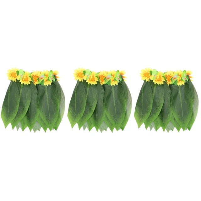 3pcs hawaii performance costume Festival Party Performance Leaf Hula Jupe Party