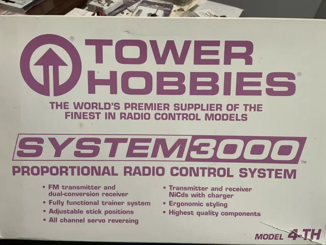 Tower Hobbies System 3000 Model 4TH 4 Channel R/C Airplane Control System Tower Hobbies System 3000 Model 4TH 4 Channel R/C Airplane Control System