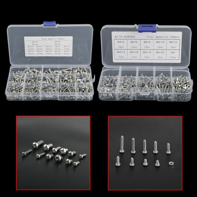 Douille Bouton Machine Vis Allen Boulons Assortiment Inoxydable Acier Avec Boîte