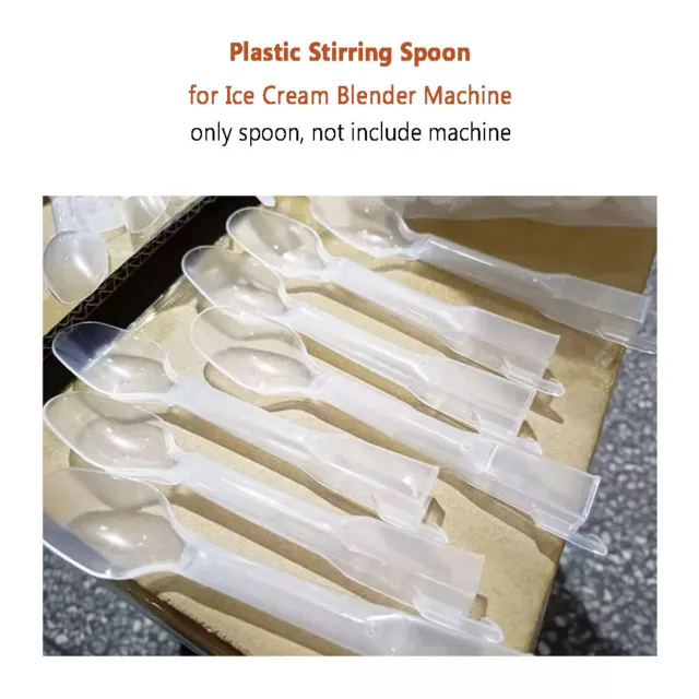 Plastic Stirring Spoon for Ice Cream Mixer Flurry Milk Shake Machine 500/1000pcs