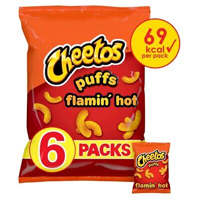 Cheetos Flamin Chaud Bouffées Chips 6 X 13g Neuf Stock