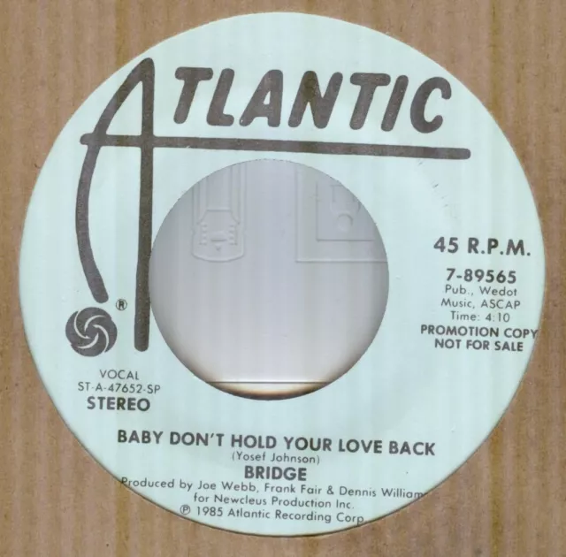 Bridge*Baby Don't Hold Your Love Back*Demo*Northern Soul*Atlantic*Hear It