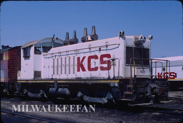 Original Kodachrome slide Kansas City Southern KCS NW2 4201 roster Shreveport LA
