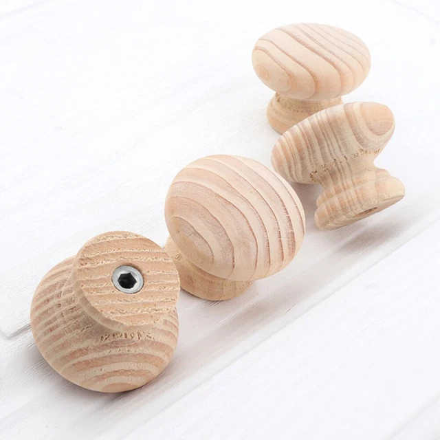 12 Pcs Wood Drawer Pulls Round Glass Drawer Knobs Drawer Handle Cupboard Pulls 10