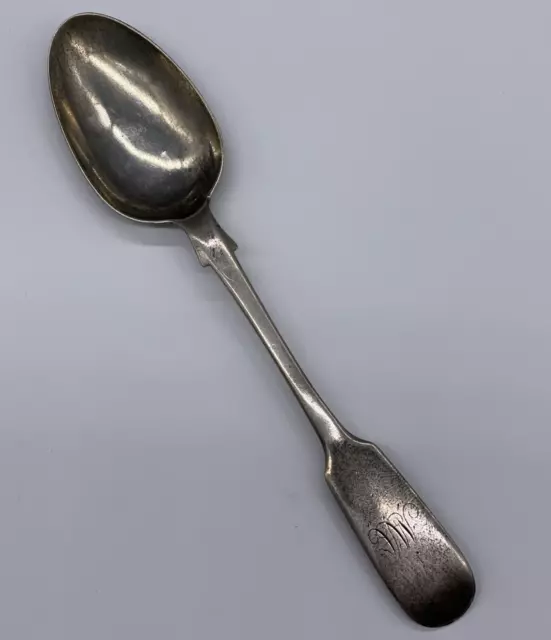 Early Coin Silver Spoon Sharpley Canadian silversmith 1830s