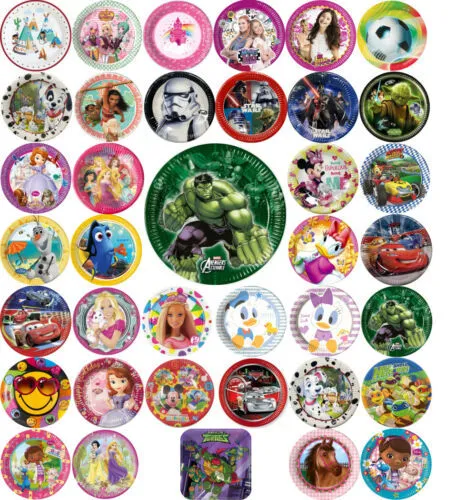 Niños Disney Platos de Papel 8er Paquete Cumpleaños Desechable Decoración
