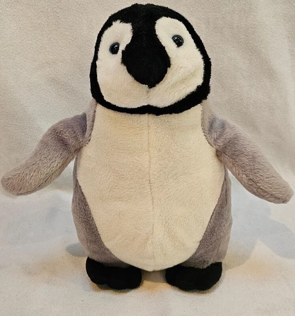 Penguin Soft Toy Plush Black & Grey Cuddles Time 12"