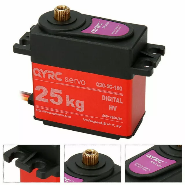 25KG QYRC Impermeabile Digitale Servo Scatola dello sterzo per RC Auto Barca BN