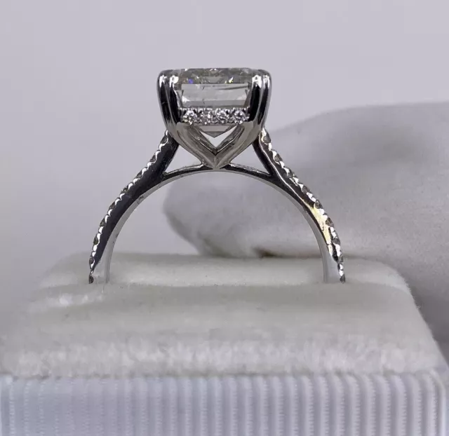 Diamond Bridal Ring Round Solitaire VS1 F 2.2 Ct Labcreated 14K White Gold