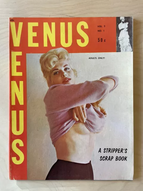 Vintage 1960 Venus Men’s Magazine Vol 2 No 1 Stripper's Pin-up Scrap Book