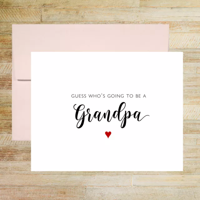 You're Going to Be a Grandpa Baby Announcement, PRINTED A2 Folded Card