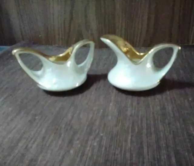 Pearl China Co. 22 kt Gold trim Mminature Sugar & Creamer Luster MCM