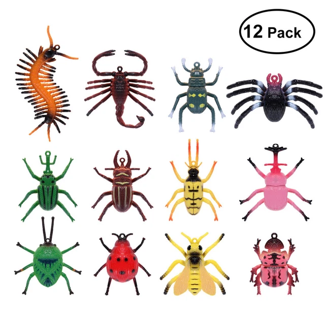 ROSENICE 12 pièces modèle pour enfants insectes jouets fête astuces jouets