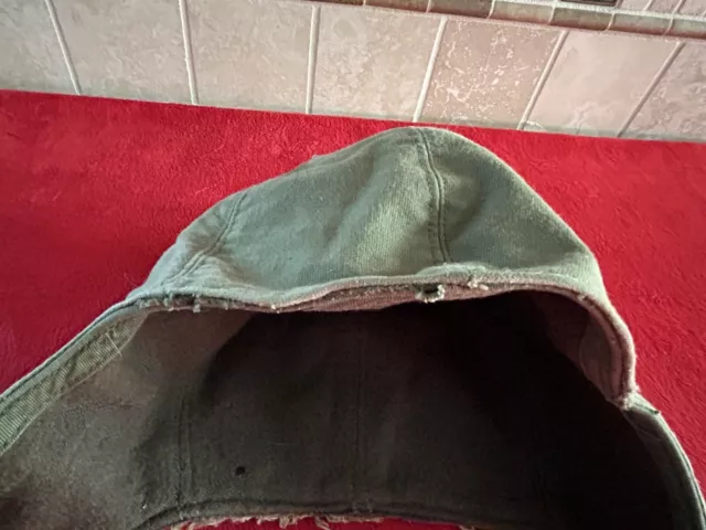 WW2 US ARMY OD Green Wool Lined Winter Field Cap Cold Weather Hat Cap ...