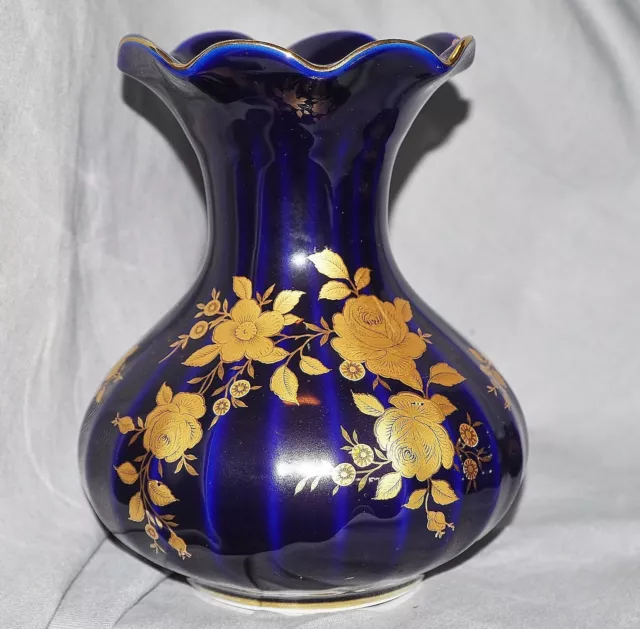 Vase Retsch & Co Wunsiedel, Cobalt Gold, 15 CM