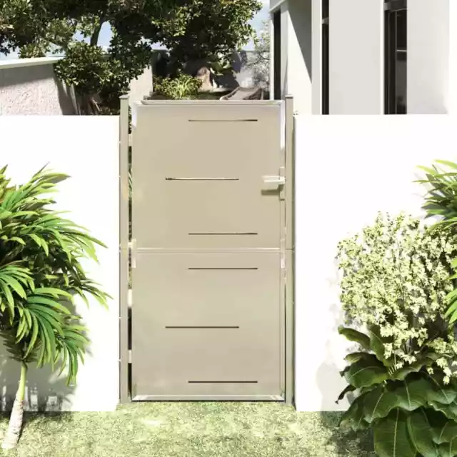 Portail de jardin 100x180 cm Acier inoxydable