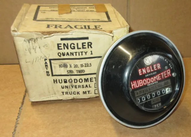 New vintage Engler Hubodometer 8.25 X 20, 9-22.5 STD. TRED  NOS