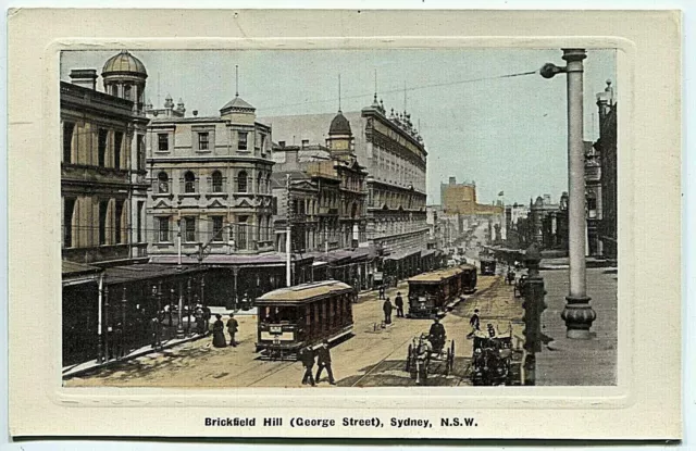 Brickfield Hill (George Street), Sydney, N.S.W. - Postcard