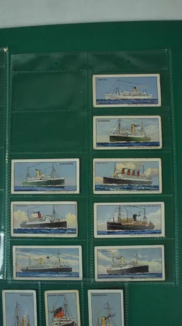 27 Merchant Pictures Cards Famous Steamships Cadbury Bournville Cocoa Alb-266 3