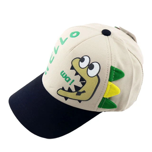 Twill Cap Dinosaur Print Adjustable Children Twill Fitted Cap Durable
