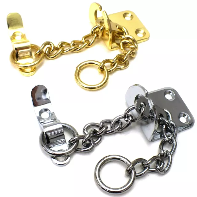 SLIM FIT ~ SECURITY DOOR CHAIN For Thin/Narrow Frames Small Catch Latch Lock