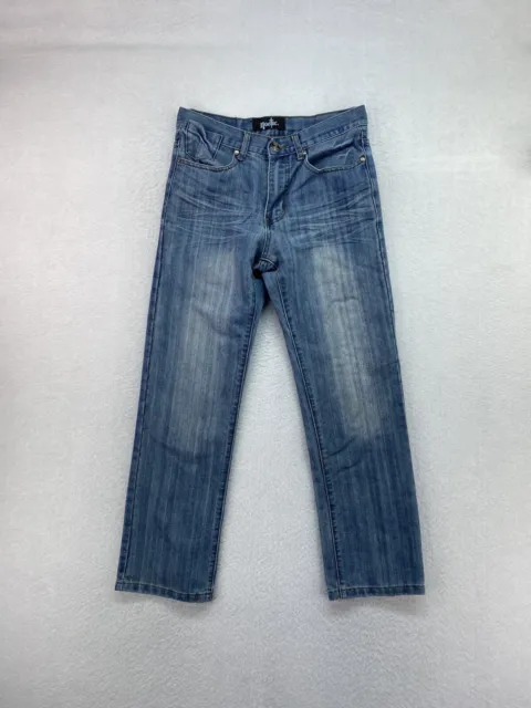 Nostic Mens Size 30x28 Medium Wash Flap Pocket Straight Leg Denim Blue Jeans