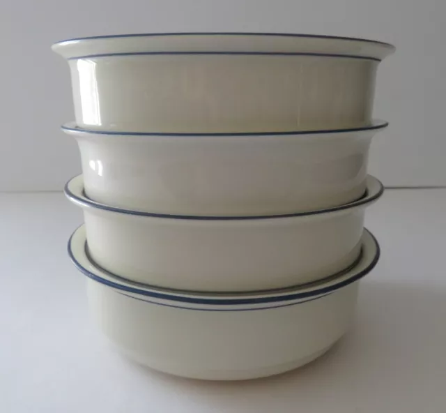 Lenox Sky Blue Pinstripes (Forskyblue) Fruit/Soup/Cereal Bowl / 4 VTG