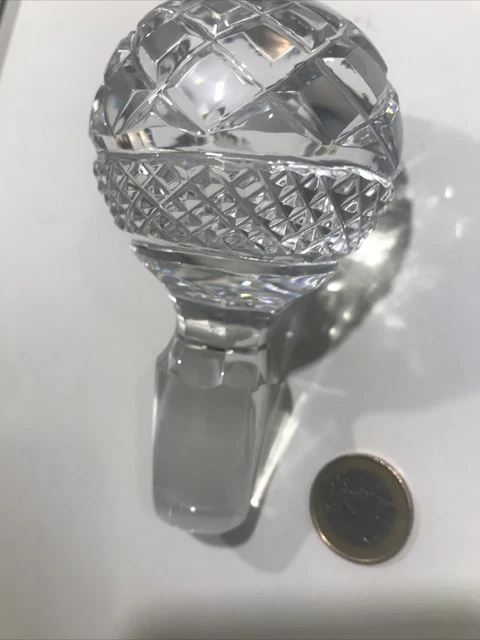 1 TRES GROS  BOUCHON DE CARAFE ANCIEN  EN CRISTAL TAILLÉ HAUTEUR 11CM - XIXeme
