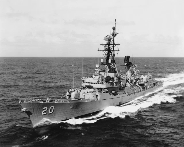 USS Goldsborough Photograph Print Guided Missile Destroyer Vietnam 1965 8x10