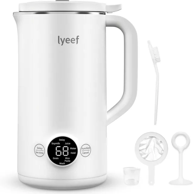 Lyeef Automatic Soy Milk Maker Mini Electric Fruit Juicer AU Plug White