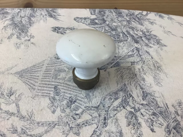 Bouton de porte en céramique française vintage - poignée - récupéré récupéré