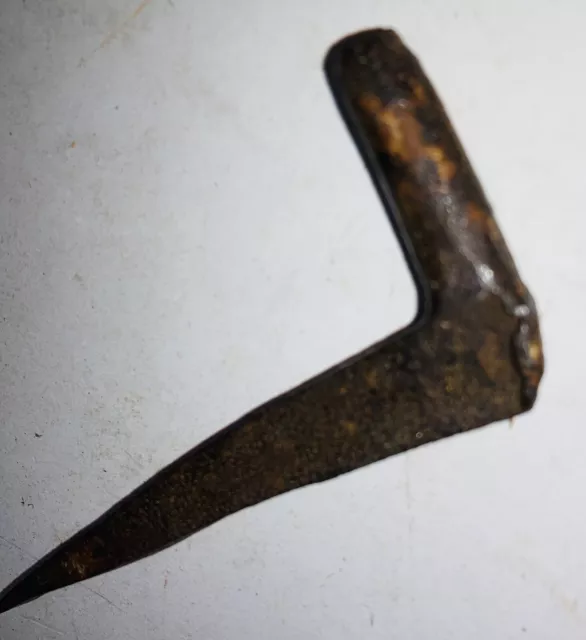 Small Hand Forged Antique Iron PINTLE, Strap Hinge Hardware Barn, Gate. Excellen