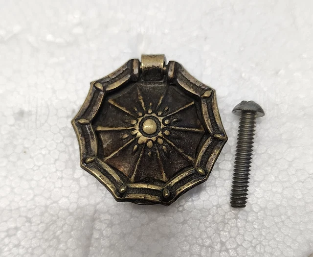 Vintage KBC F719 Original Ornate Drop Ring Drawer Pull Handle Furniture Hardware
