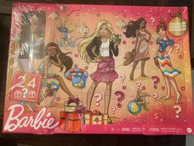Mattel Barbie Holiday Advent Calendar 2022 slight damaged box see photos