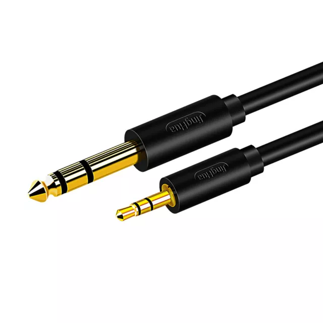 Premium 6.5mm (6.35mm) 1/4" Stereo Audio Male Jack to 3.5mm Male Plug Cable 5...