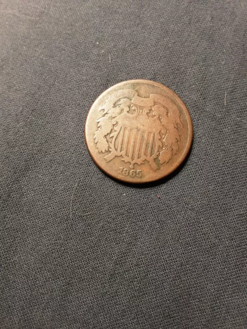 1865 Civil War 2 Cent Historic