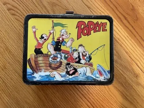 Popeye Vintage Metal Lunchbox, no thermos. 1964 King Features Syndicate Vtg.